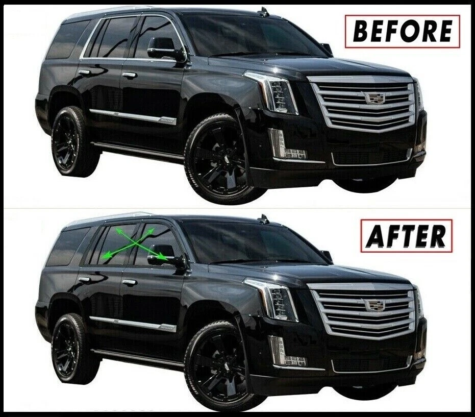 Chrome Delete Blackout Overlay for 2015-20 Cadillac Escalade Window Trim  - Image 1 of 2