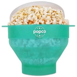 Popcorn Silicone Microwave Popcorn Popper with Handles, Collapsible Popcorn Bowl - Picture 1 of 6