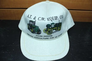A.T & C.W Equip. Co John Deere Agriculture Advertising Mesh Trucker Hat Cap - Picture 1 of 5