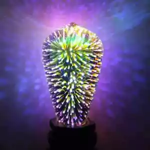 LED 3D Printed "Firework" Bulb Decorative Lamp Light E27 ST64 - Picture 1 of 6
