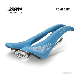 NEW Selle SMP COMPOSIT Saddle : LIGHT BLUE - MADE IN iTALY! - Picture 1 of 2