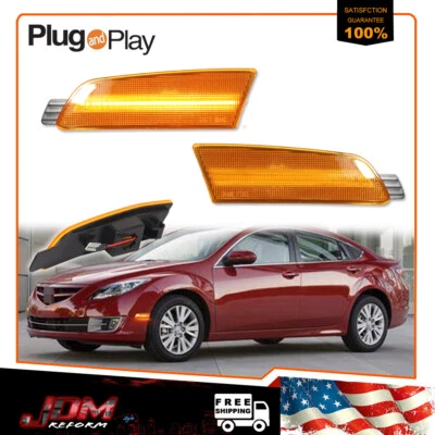 2X LUZ LED ÁMBAR MARCADOR LATERAL GUARDABARROS DELANTERO Para 2009 2010 2011 2012 2013 MAZDA 6 Foto 1 de 4