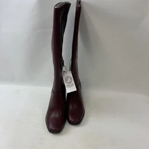 Stivali donna A New Day Joy bordeaux 5 WC cerniera nuovi con etichetta e scatola - Foto 1 di 9