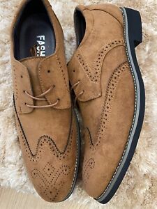 Mens Formal Shoes Brogues Wedding Shoe Leather Lace-ups Soft Monk Shoes Casual