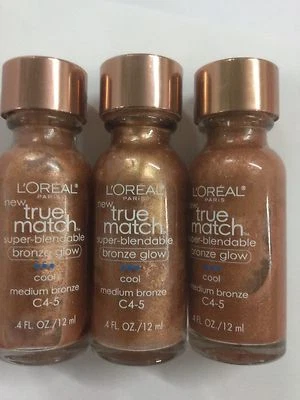 3 X L'OREAL True Match Super-Blendable Bronze Glow Cool Medium Bronze C 4-5. - Image 1 of 4