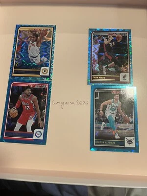 2023-24 Panini NBA Hoops Teal Explosion SP LOT 4 Basketball Cards NBA - Image 1 of 2