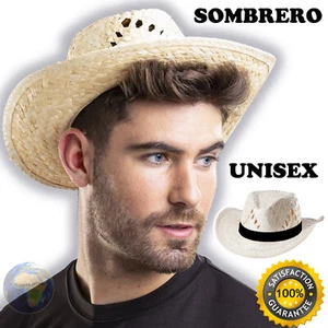 CAPPELLO di PAGLIA Cappellino SOMBRERO Panama UOMO Matrimonio FESTA Donna EVENTI - Imagen 1 de 4