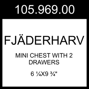 IKEA FJADERHARV FJÄDERHARV Mini Chest With 2 Drawers White 6 ¼x9 ¾" 105.969.00 - Picture 1 of 1