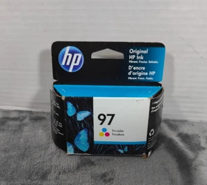 HP C9363WN Genuine Ink Cartridge HP 97 Tri-color Ink in Box 2022 Exp. - Afbeelding 1 van 2