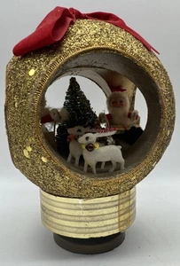 Árbol de Navidad Santa Diorama Espuma de Poliestireno Caja de Música Santa Claus Is Coming Sankyo - Imagen 1 de 11