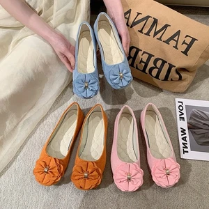 Women’s Ballerina Ballet Dolly Pumps Slip On Ladies Flat Boat Loafers Shoes Size - Picture 1 of 24