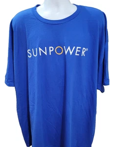 T-shirt Men 3XL Blue Short Sleeve Gildan Dryblend Casual Work Sunpower Logo NWOT - Picture 1 of 9