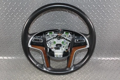 15-20 GM SUV Black Leather Woodgrain Driver Column Steering Wheel Heated OEM WTY - Image 1 of 4