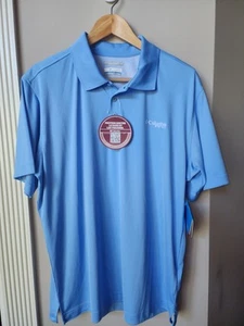 NWT Columbia Men's PFG Blood and Guts Polo Shirt Fishing Shirt UPF 50+ NEW Blue - Picture 1 of 11
