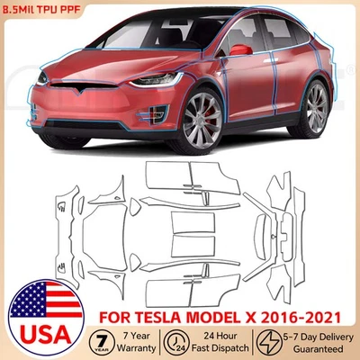 Full Vehicle PreCut PPF Kit Paint Protection Film For Tesla Model X 2016-2021 - Image 1 of 4