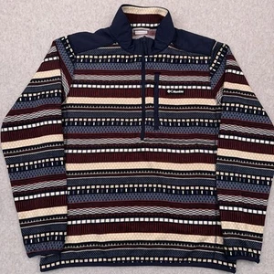 Suéter Columbia Weather II Estampado 1/2 Cremallera Polar Para Hombre Grande Rayas Geométricas - Imagen 1 de 6