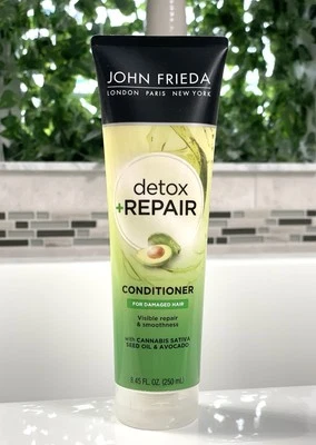 John Frieda Detox + Repair Conditioner for Dry, Stressed & Damaged Hair 250ml - Image 1 of 2