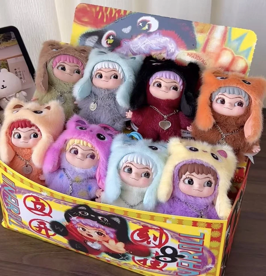 Wakuku On A Roll Series Vinyi Plush Doll Blind Box Figures Toy Pandent New - Image 1 of 4