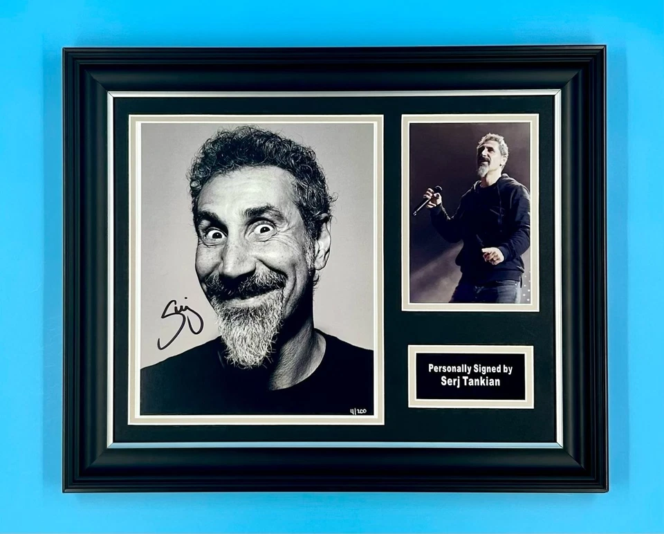 Serj Tankian Signed Photo Framed & COA Autograph Auto System Of A Down Poster - Image 1 of 4