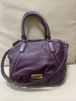 Bolso de hombro Marc by Marc Jacobs clásico Q Fran de cuero ciruela - Imagen 1 de 4