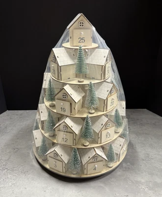 Calendario de Adviento Giratorio Aldea de Madera Iluminado Hobby Lobby 5 Niveles Navidad Foto 1 de 4