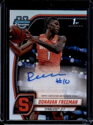 2024-25 Bowman Chrome U Donavan Freeman Prospect Auto Refractor #21 - image 1 of 2
