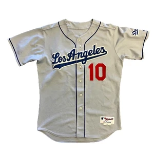 GAME USED 2005 LA DODGERS JOSE VALENTIN GREY BASEBALL JERSEY SZ 46 SET 1 (38) - Picture 1 of 10