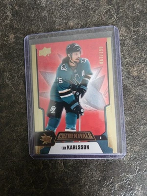 2019-20 Upper Deck Credentials 097/199 Erik Karlsson Card# 20 - Image 1 of 2