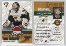 2002-03 Pacific Private Stock Titanium /254 Ron Tugnutt #21 Patch
