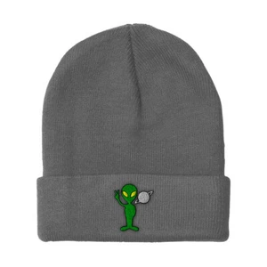 Beanies for Men Peace Alien and Saturn Embroidery Winter Hats Women Skull Cap - Picture 1 of 19
