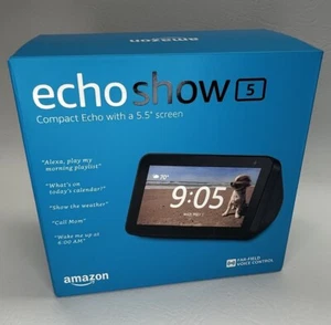 Amazon Echo Show 5 Smart Speaker - Charcoal (B07HZLHPKP) Home Automation Alexa - Picture 1 of 7