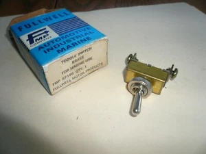Fullwell Motor Products Toggle Switch FMP 87166 - Brass for Marine Use - NOS - Picture 1 of 2