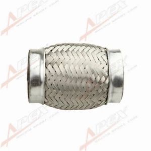 2.25" Exhaust Flex Pipe 2 1/4" x 4" OL Heavy Duty Stainless Steel Interlock  - Picture 1 of 4