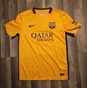 FC BARCELONA 2015 NIKE Away Football Soccer Jersey Qatar Airways Neymar Jr No 11