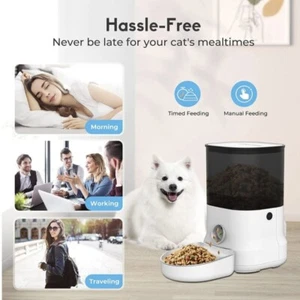 4L Pet Feeder, Automatic Cat Feeder Timed Programmable Auto Pet Dog Food - Picture 1 of 8