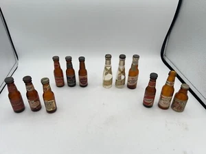 Lot of 12 Vintage Glass Mini-Beer Bottles / Blatz / Trophy / Falls City / Rupert - Picture 1 of 5