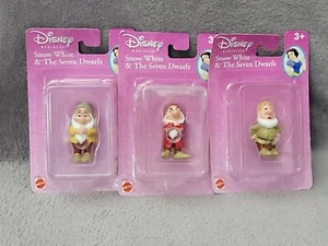 Lot Of 3 2001 Snow White & the Seven Dwarfs Action Figures Mattel Disney VINTAGE - Picture 1 of 5