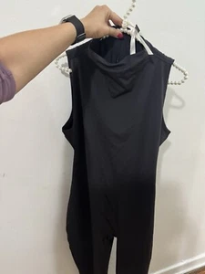 Skims Size 2X All in One Mock Neck Onyx Sleeveless NWT Jumpsuit Black - Picture 1 of 9