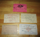 1920's Tennessee Freemasons Masonic Membership Cards - 5 in Lot