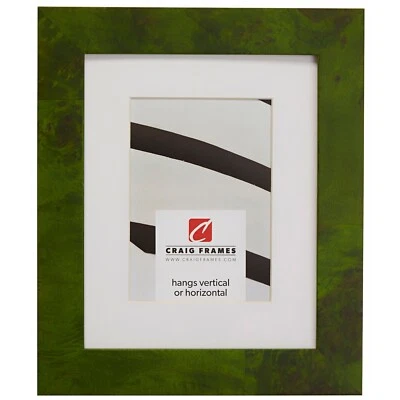 Craig Frames Innovations, marco de fotos verde Burl de 1,5" con tapete Foto 1 de 4