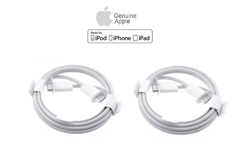 ✅ Genuine Apple 35W Dual USB-C Port Adapter A2571 iPhone 15 / 16 +Charging Cable - Image 1 of 3