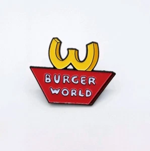 Beavis and Butthead Burger World Cartoon Metal Hat Backpack 90s Enamel Tie Pin - Picture 1 of 5