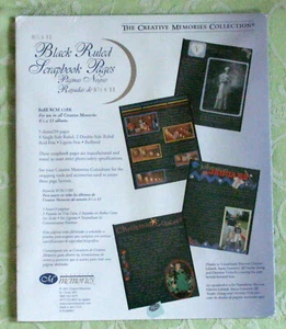 Creative Memories 8.5 X 11 Black Ruled Scrapbook pages - Picture 1 of 3