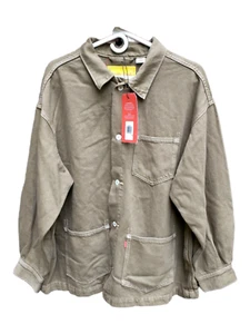 Levi’s Men Red Collection 90s Positively Superior Denim Jacket Olive Green - Picture 1 of 11