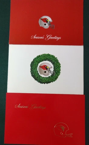 3 1980 1981 St Louis Cardinals Holiday Christmas Card Football Photo Arizona Cover