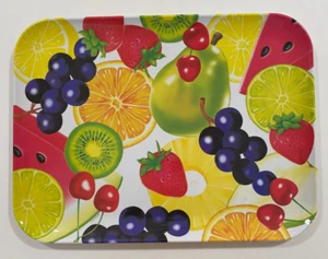 ZAK Design Fruit Design Tray- Fun Fruit Design, Lots of Fruit, Colorful 16"x12" - Picture 1 of 7