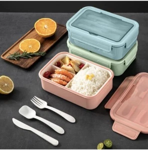 1400 ML Bento Lunch Box for Adults Kids Containers For Adult Food Container-PINK - Picture 1 of 14