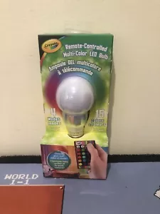 Crayola Remote Controlled Multi-Color LED Light Bulb 15 Colors Changing 4 Modes - Picture 1 of 4