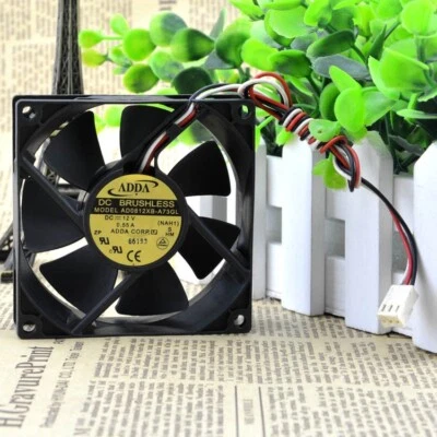 1PCS ADDA AD0812XB-A73GL 8025 12V 0.55A 3-Wire Chassis Cooling Fan Fast Shipping - Image 1 of 4