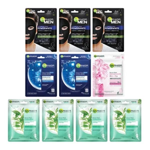Garnier Face sheet Masks For Men and Women 10pcs - Picture 1 of 6